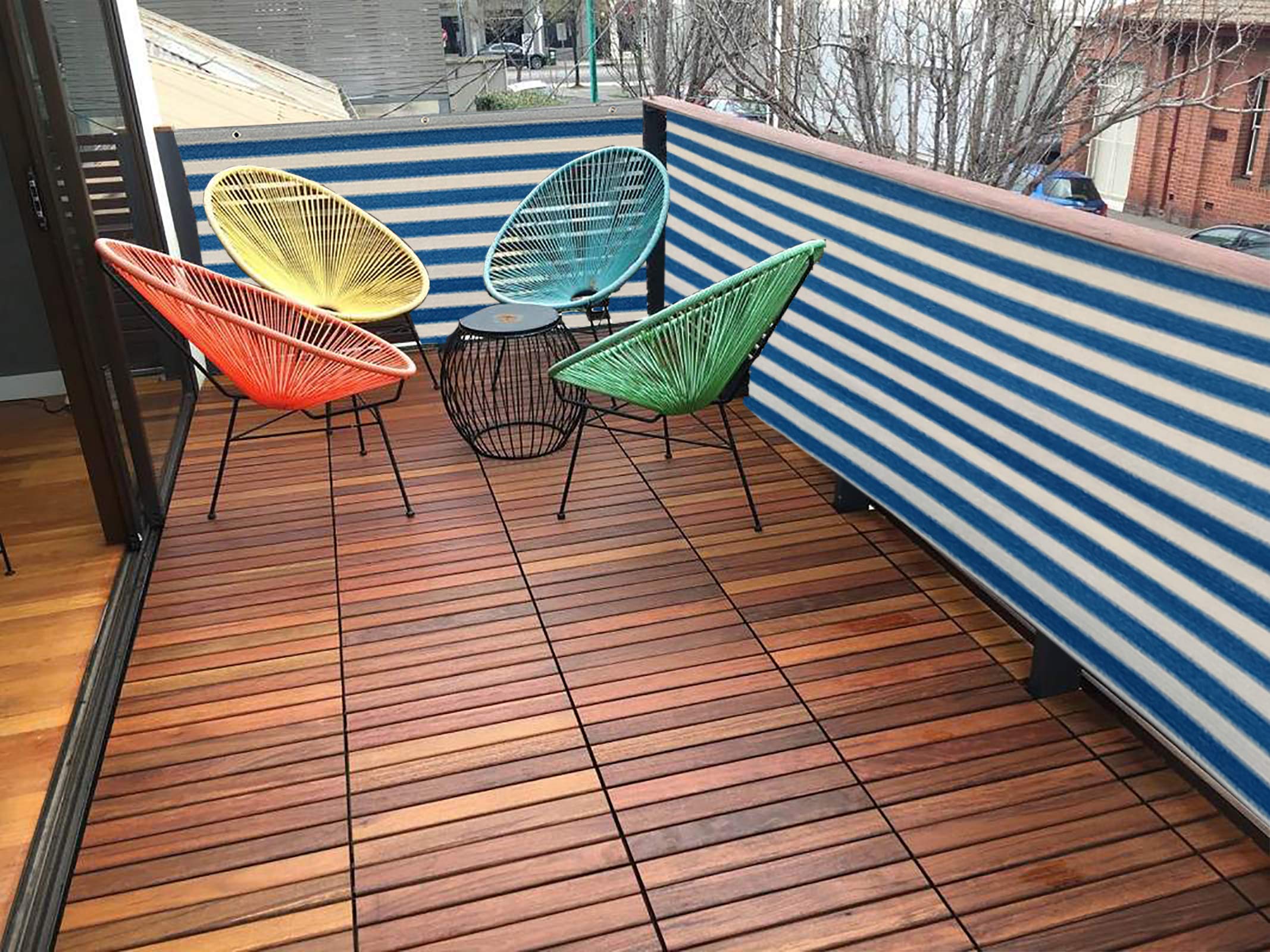 Love Story Balcony Privacy Screen for Outdoor Use