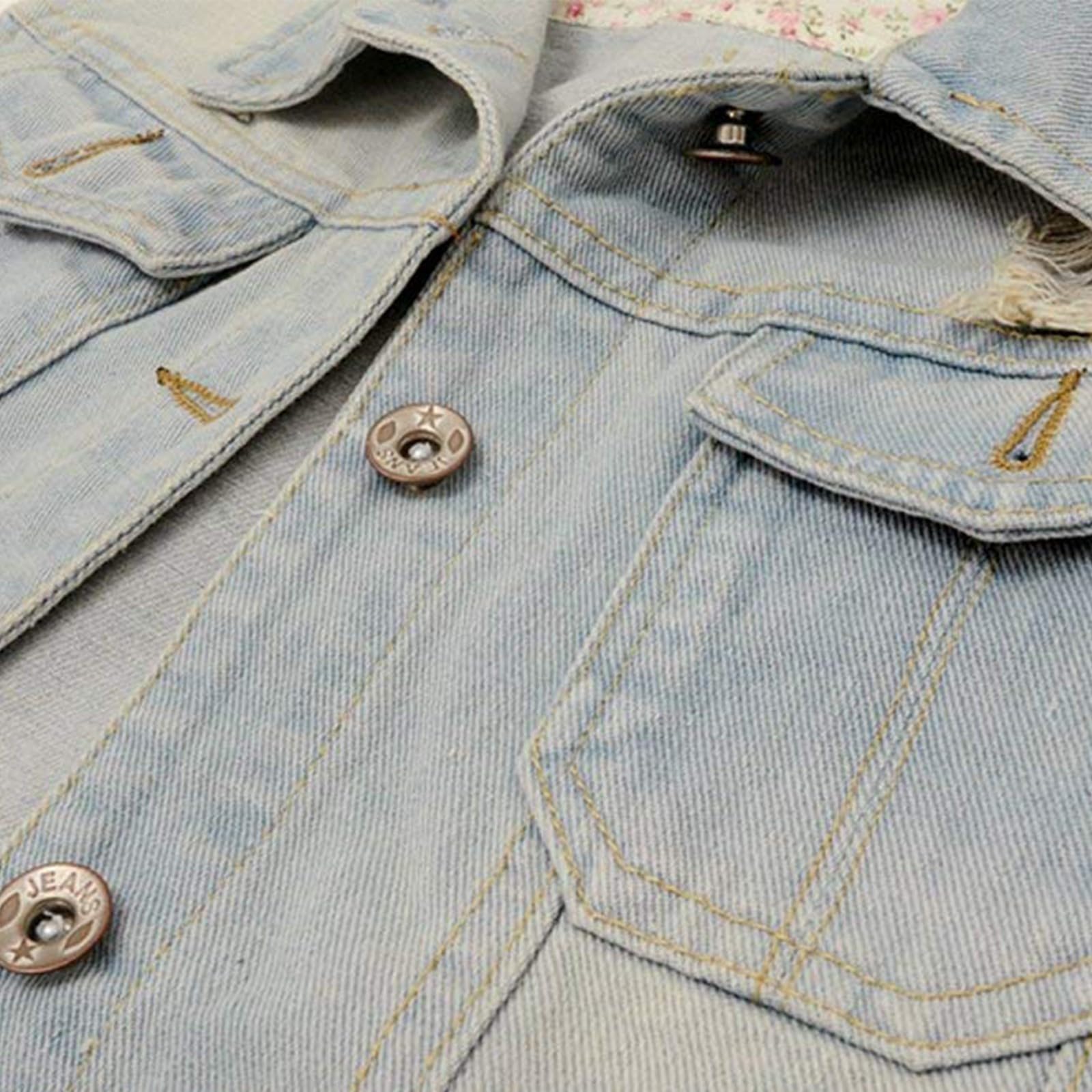 Gilet in Denim da Donna Senza Maniche Casual Vacanze Primavera Estate