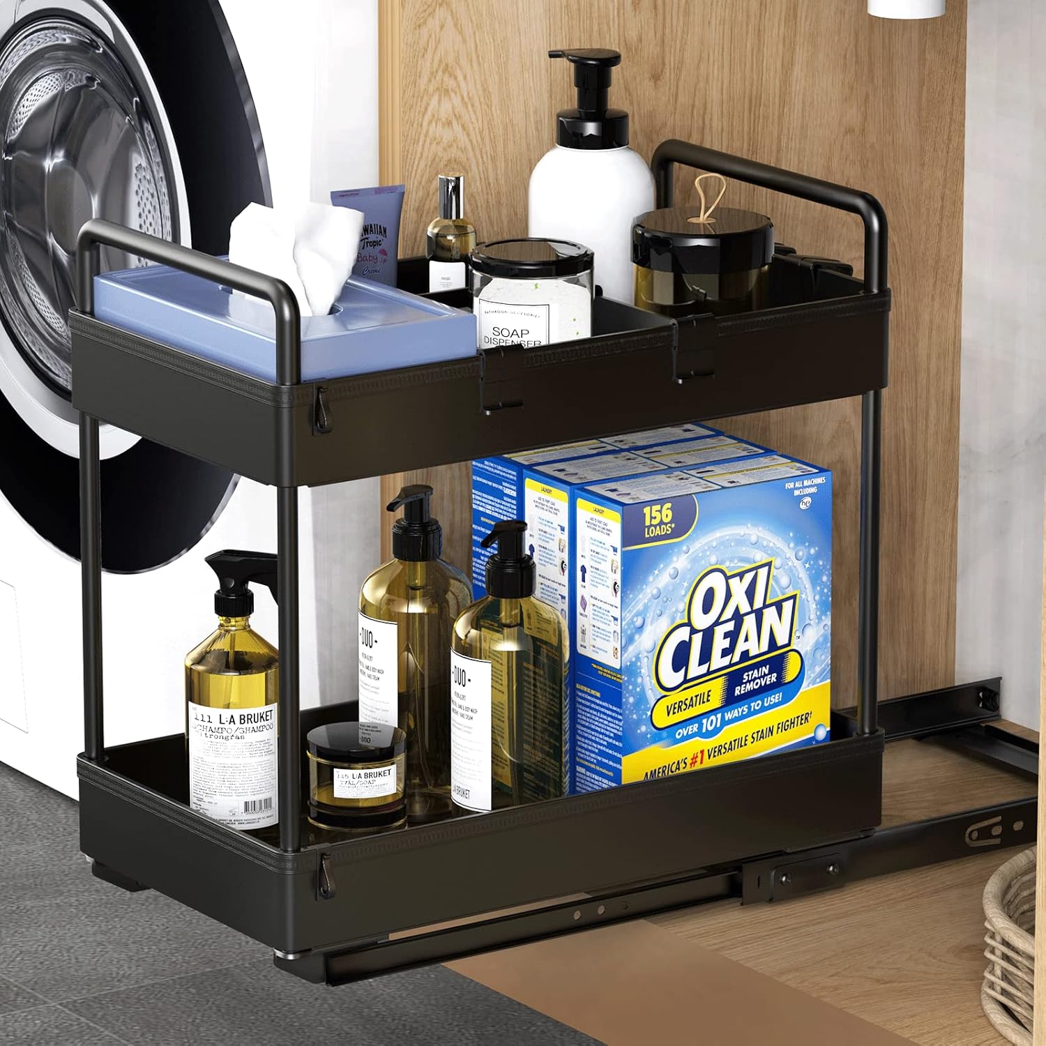 Buy SPACEKEEPER Slide Out Under Sink Organizer, 2 Tier Pull Out