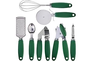 COOK With COLOR 7 Pc Kitchen Gadget Set Stainless Steel Utensils with...