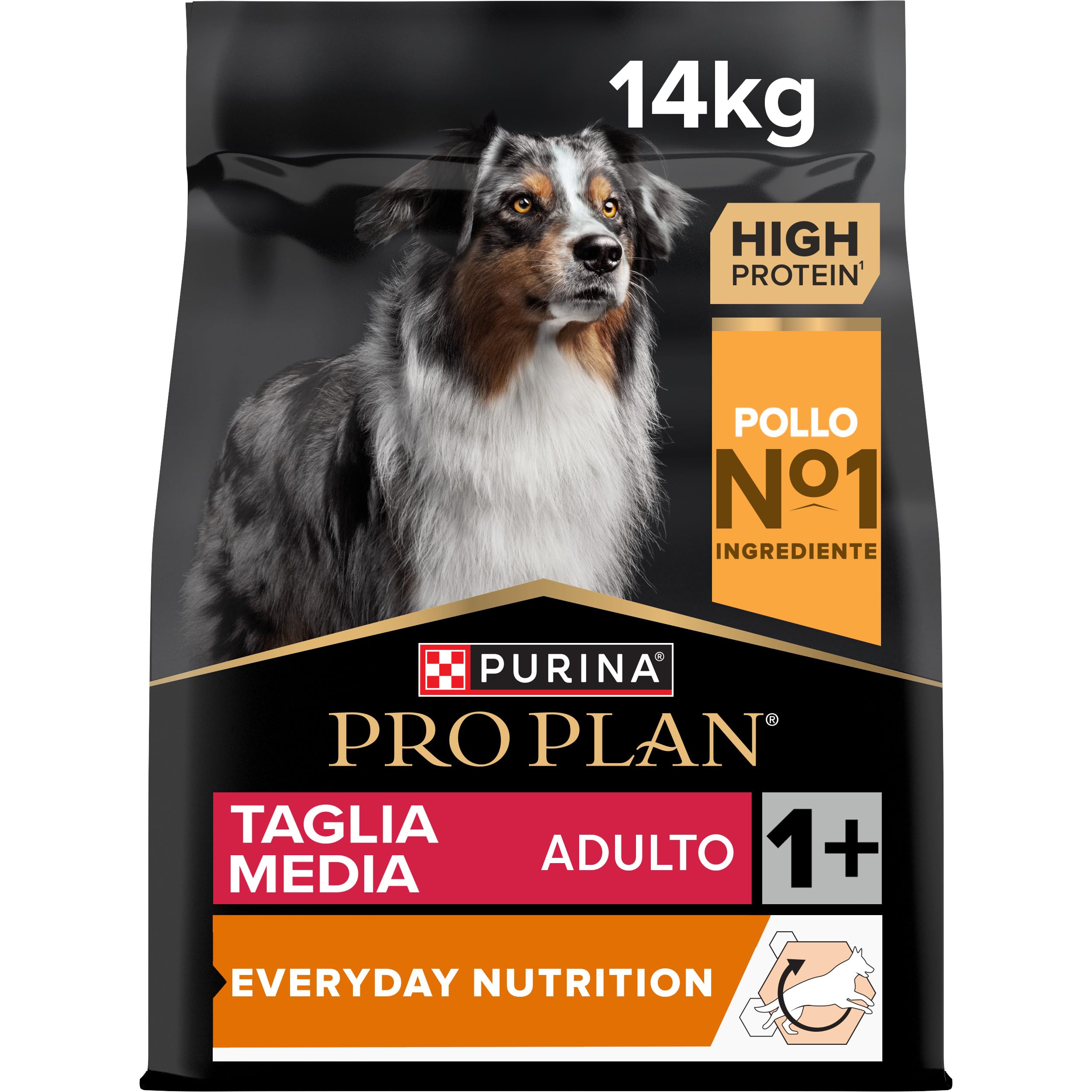 PURINA PRO PLAN Crocchette per Cani Adulti Taglia Media con Pollo, Cibo Secco 14 kg