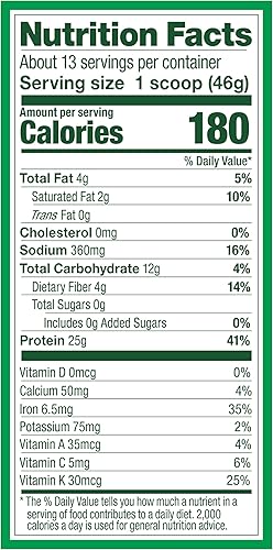 Miniatura 17 de Vega - Proteína vegetal en polvo de reemplazo alimenticio, orgánica, VEG00524, Original, Original, 1