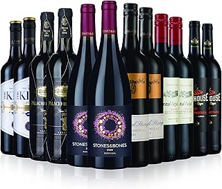 Laithwaites Big Red Wine - Case of 12 Mixed Bottles (75cl) - Australian, South African, Spanish & Portuguese Variety - Black Stump Durif Shiraz, Venta Vieja Malbec & More