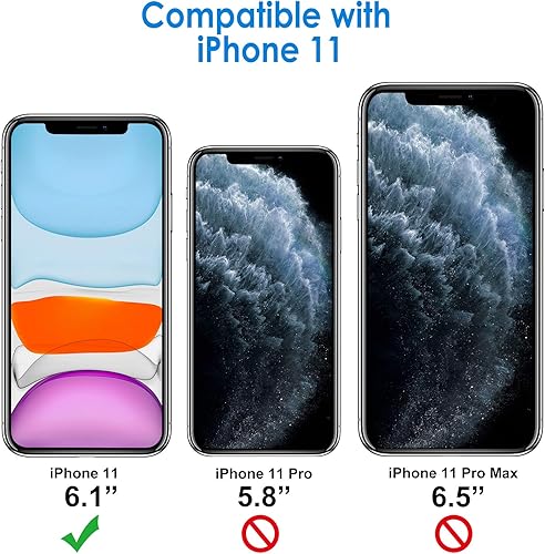 Miniatura 2 de JETech Funda tipo cartera para iPhone 11 de 6.1 pulgadas, funda magnética de piel sintética a prueba de golpes con tarjetero y función de soporte