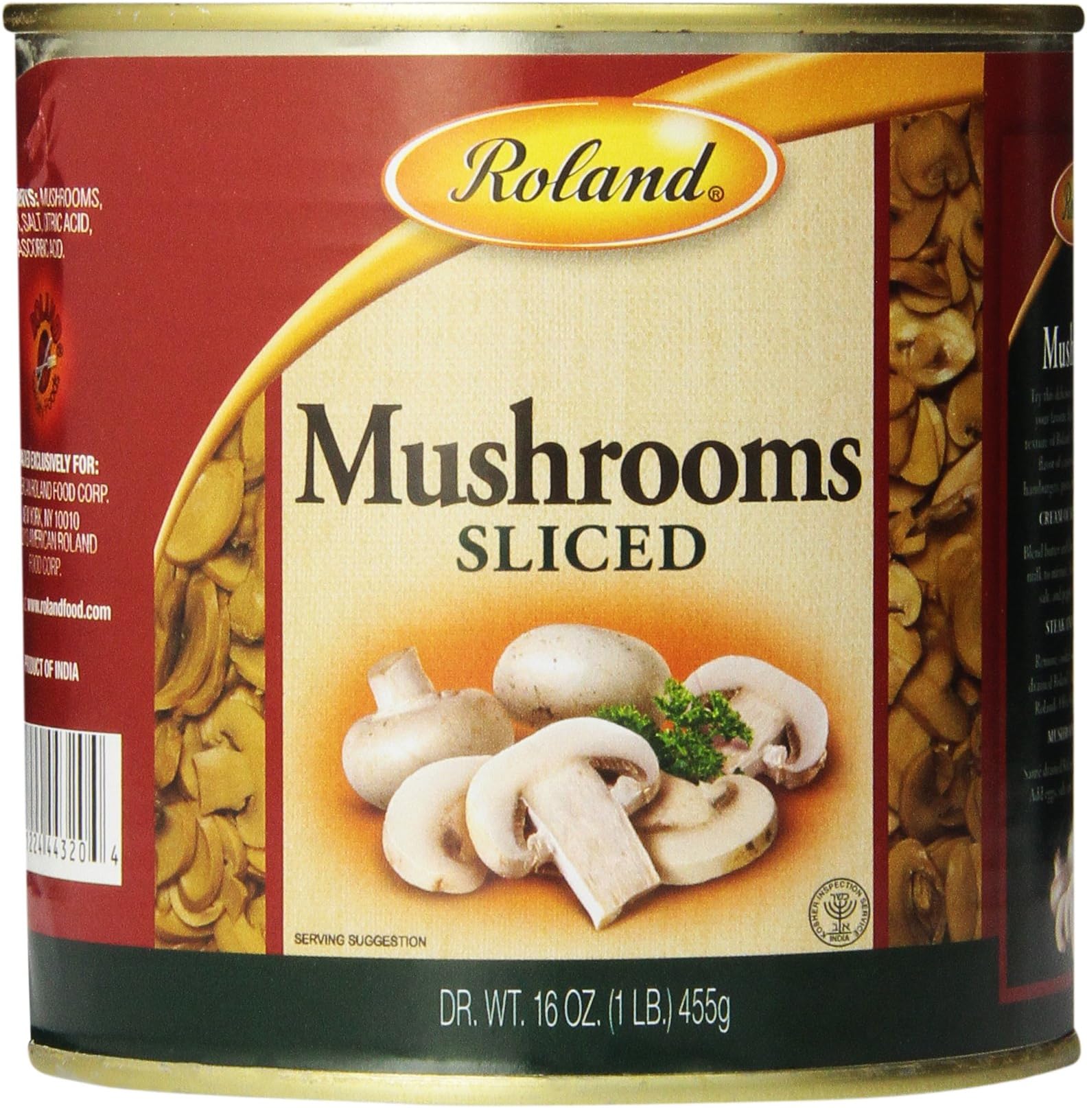 Canned Sliced Button Mushrooms, 16 Ounce Can, Pack of 4