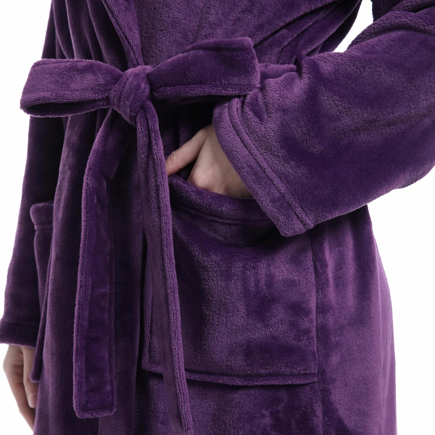Plush Soft Robes for Women, Premium Fleece Womens Robe Cozy Warm Bathrobe - Image 4
