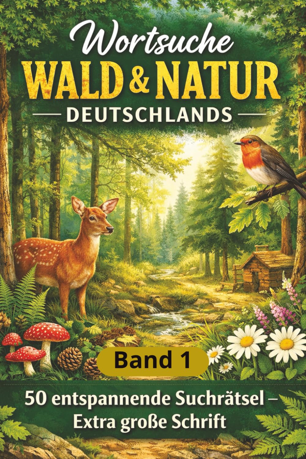 Wortsuche Wald & Natur Deutschlands: 50 entspannende Suchrätsel rund um Bäume, Tiere & Pflanzen – extra große Schrift für Erwachsene (Natur & Wohlbefinden – Die Wortsuche-Serie)