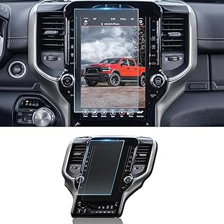 BIBIBO 2024 2025 Ram Screen Protector Matte for 2019-2024 2025 Dodge Ram Big Horn/Laramie/Rebel/Limited/Limited Laramie/TRX) Uconnect 12" Tempered Glass [Anti-Glare Anti-Reflective Anti-Scratch ] Dodge Ram Trucks Accessories 2019-2025