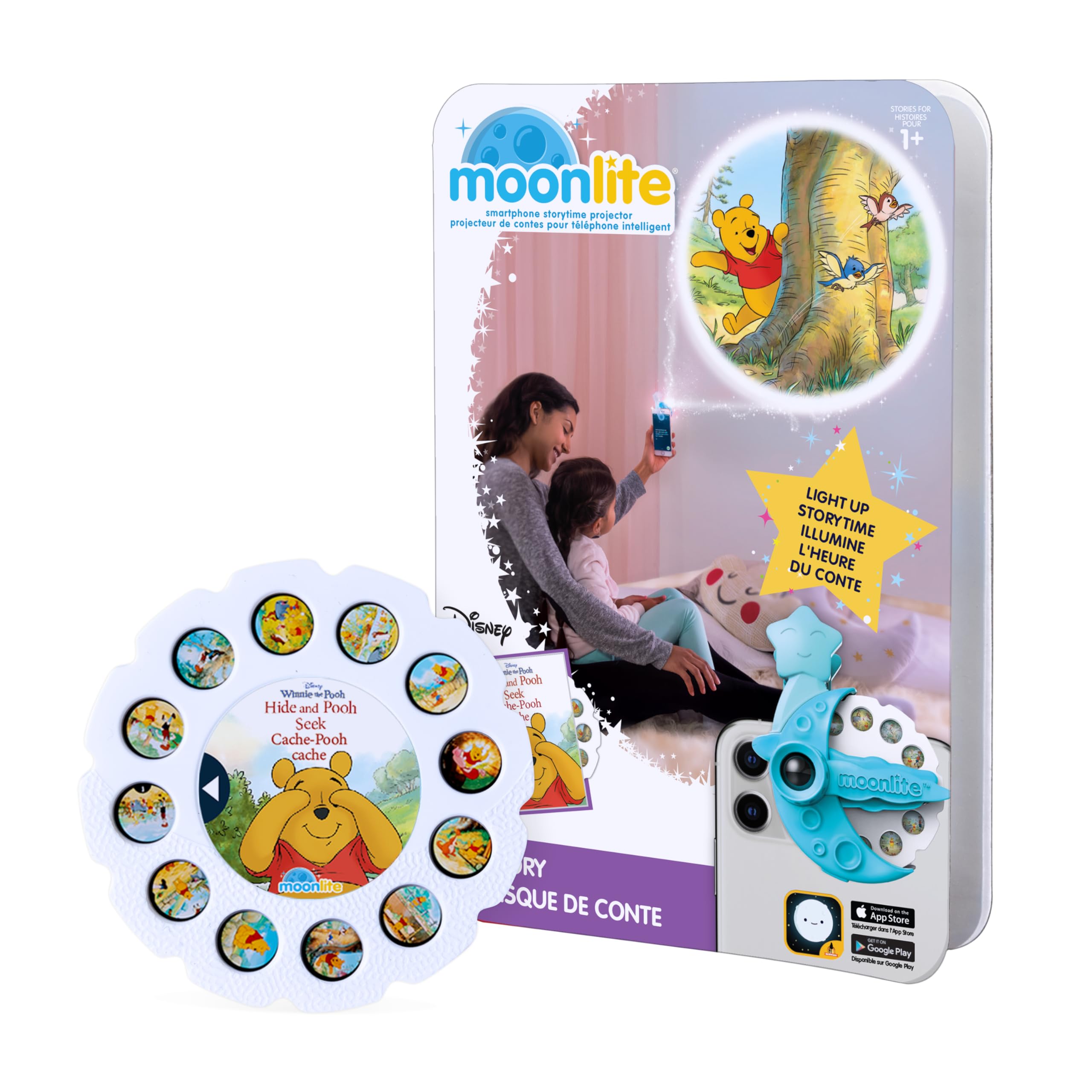 Moonlite Storytime - Disney's Winnie The Pooh: Hide and Pooh Seek - A Magical Read - Projector Sold Separately - Single Disc Pack for Kids & Toddlers