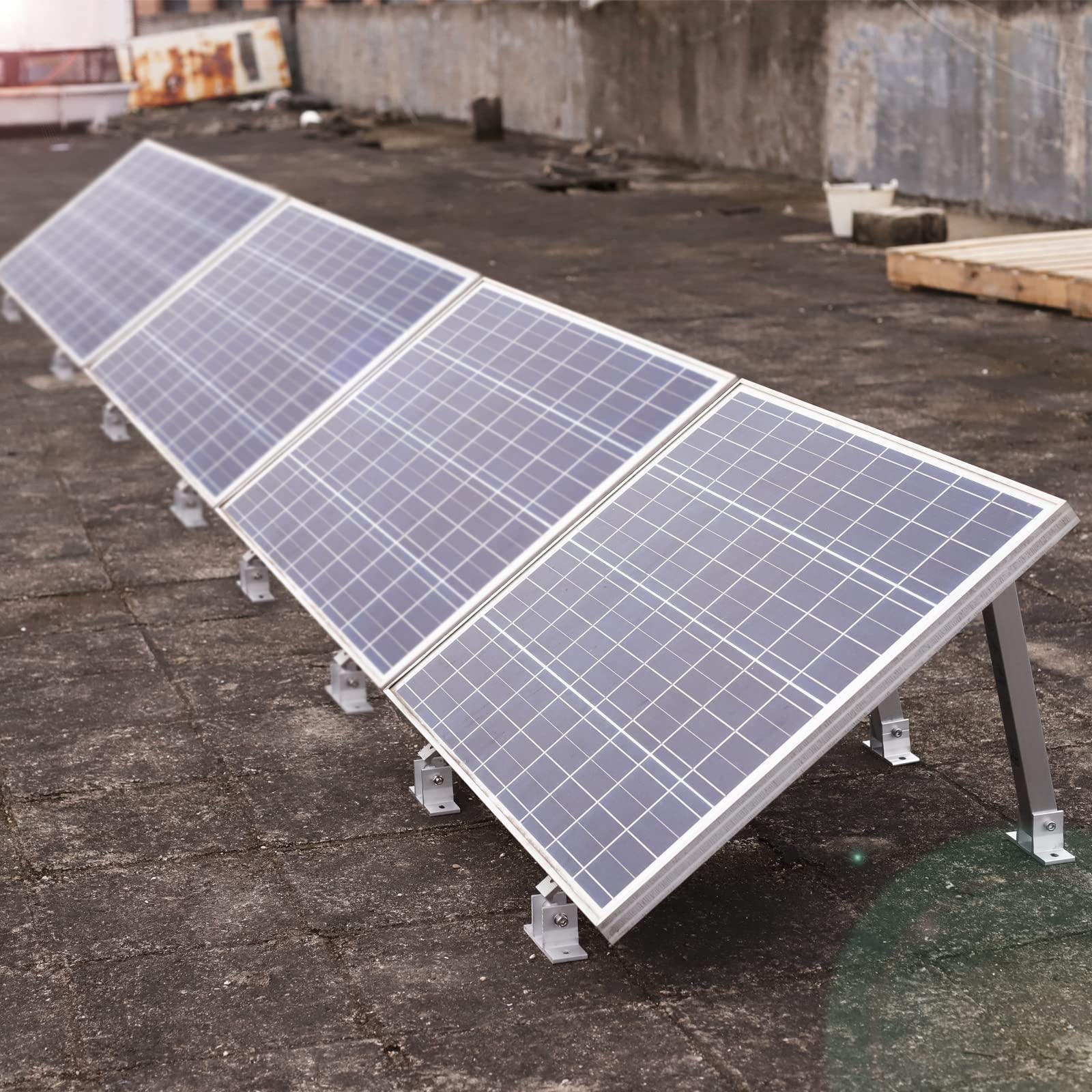 Staffa Per Pannello Solare, Staffa Angolare Pannello Solare, Angolo Inclinazione Verticale Staffa Pannello Solare Per Tetto Campeggio Furgoni Roulotte Qualsiasi Superficie Piatta