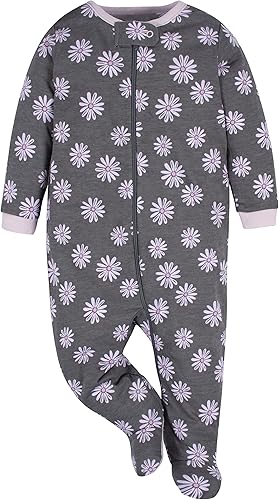 Miniatura 5 de Gerber Baby-Girls Sleep N' Play - Paquete de 4 Mamelucos para Niñas Bebés