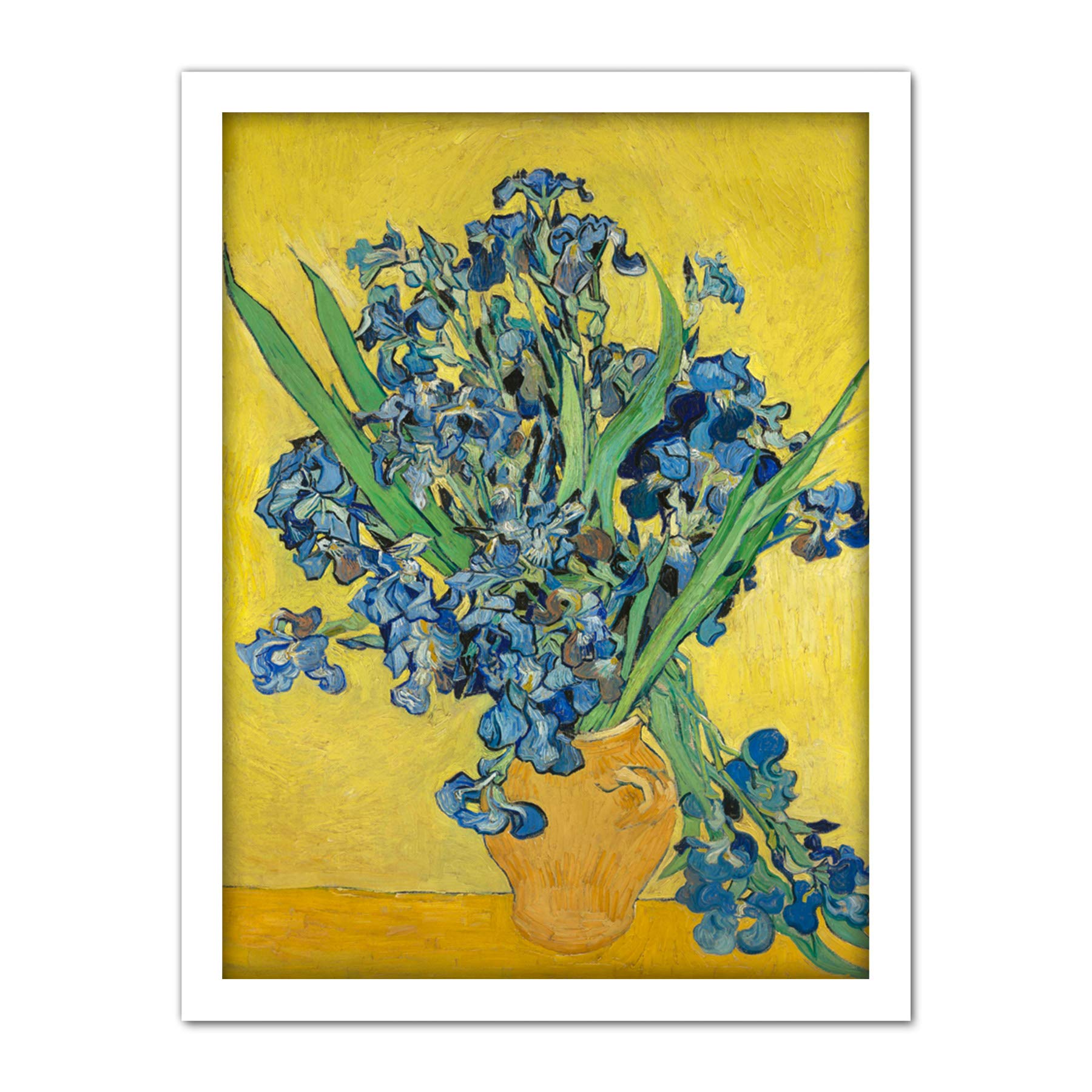 Wee Blue Coo Van Gogh Irises Painting Artwork Framed Wall Art Print 18X24 Inch