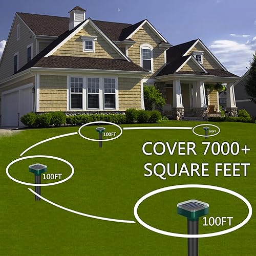 Miniatura 5 de suphanlin Paquete de 8 repelentes de serpientes para 0utdoors, repelente ultrasónico de serpientes al aire libre, repelente de serpientes para patio