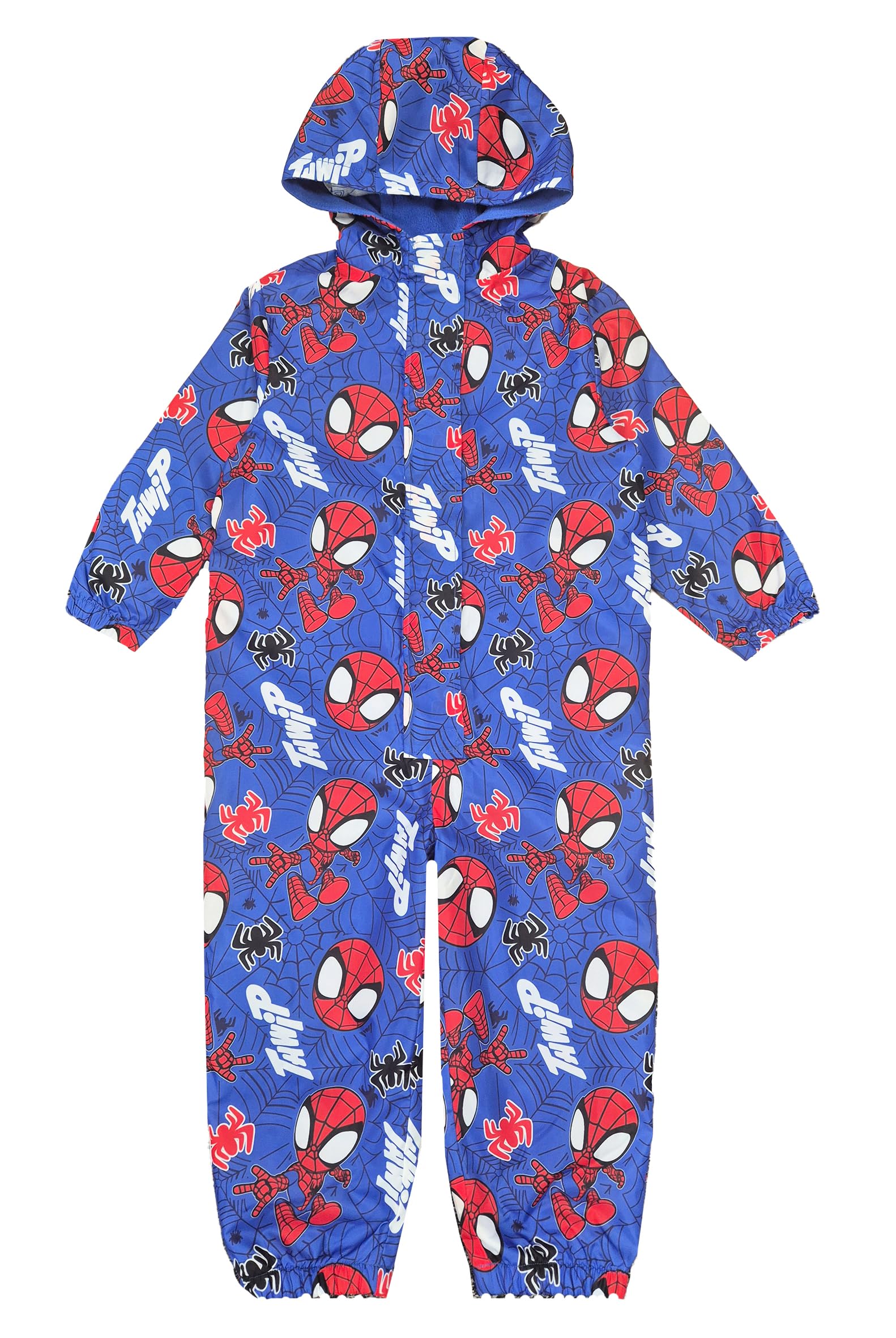 Marvel Spidey Boys Puddle Suit Spiderman Rainsuit All In One Rain Coat (Spidey Puddle Suit, 18-24 Months)