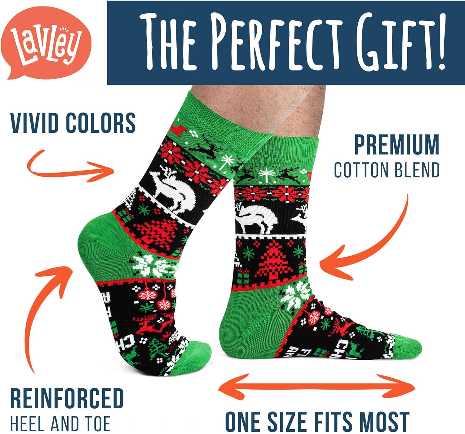 Lavley Funny Socks for Adults - Novelty Stocking Stuffer Gifts for Men, Women and Teens - Unisex One Size - Image 4