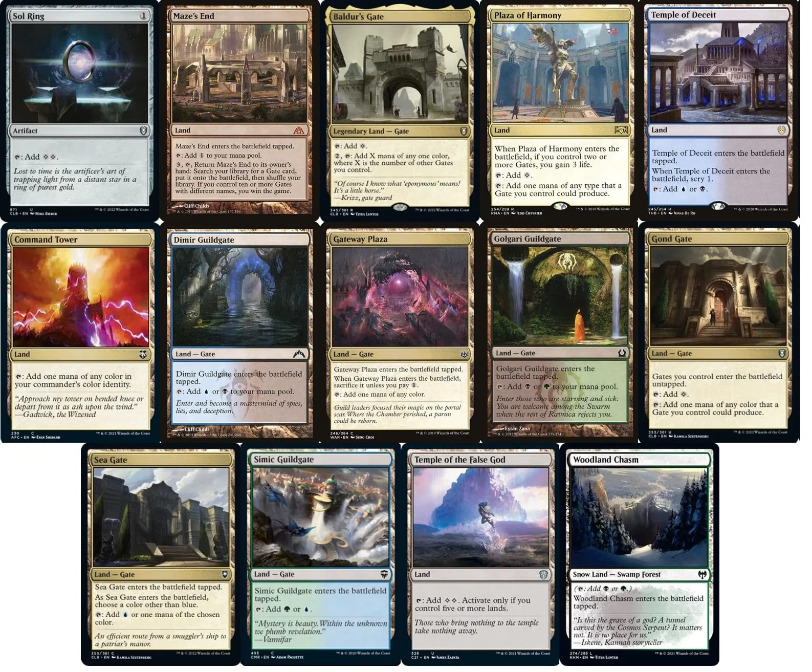 Amazon.com: Elite Commander Gates Deck - Sultai - Green Blue Black - EDH -  Nine-Fingers Keene - 100 Card - Custom Magic The Gathering Deck
