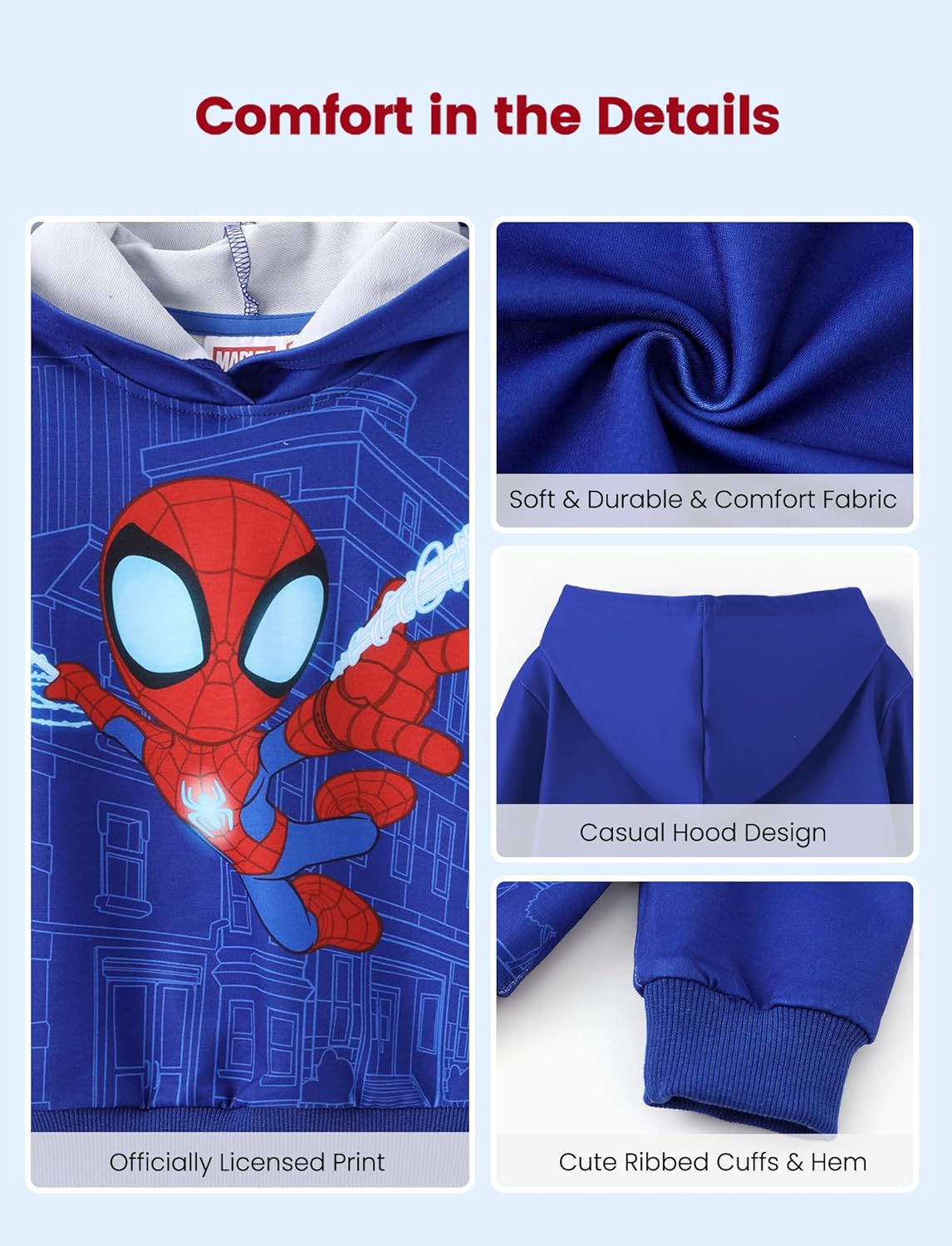 Marvel Avengers Spiderman Iron Man Captain America Venom Boy Girl Hoodie Graphic Sweatshirt Lightweight Cloth Pullover 2-9Y - Image 6