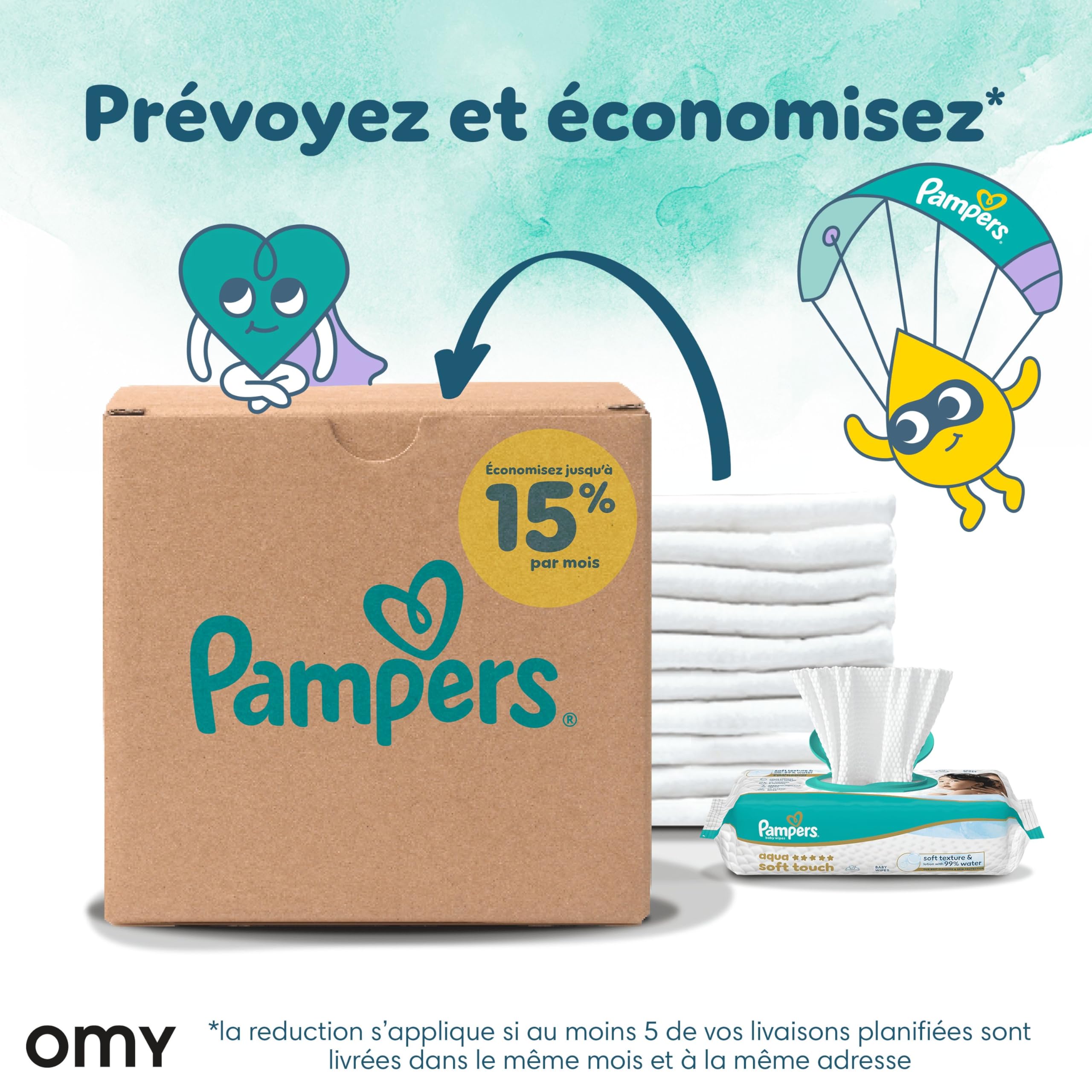 Pampers Harmonie Langes Taille 3 Édition Limitée 102 Langes 6kg-10kg