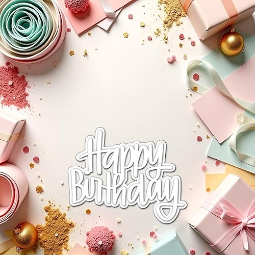 Miniatura 3 de Troqueles de corte de metal de feliz cumpleaños, álbum de recortes, álbum de fotos, manualidades, troqueles de cumpleaños, manualidades, cortes,