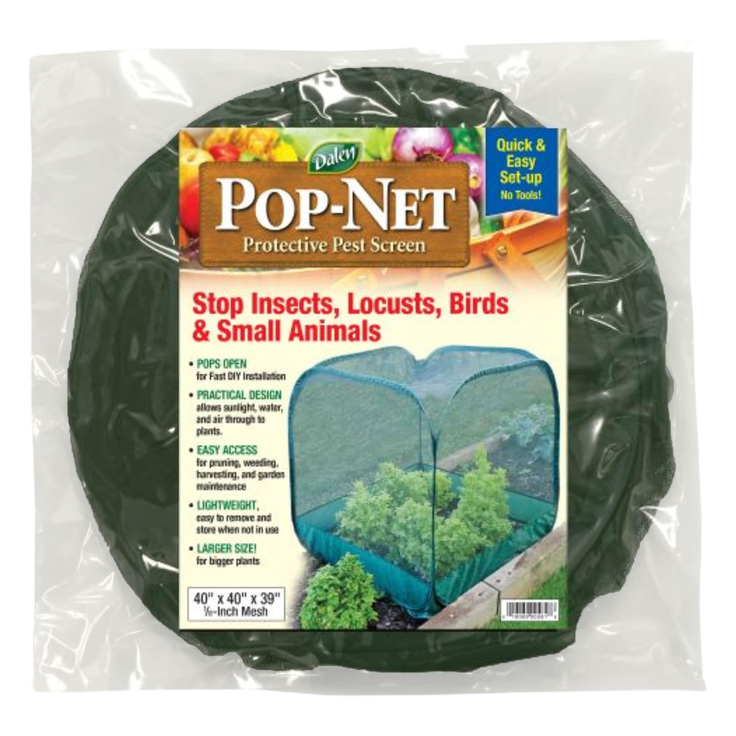 Gardeneer by Dalen Pop-Net Portable Protective Enclosure – Lightweight and Weatherproof – Easy DIY Installation – Safeguard Your Plants Against Garden