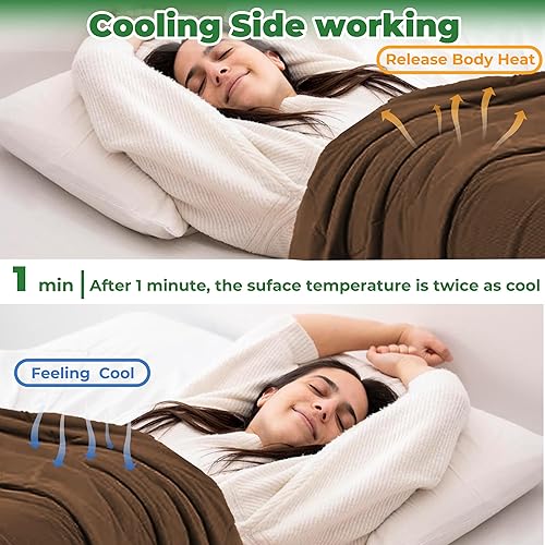 Miniatura 4 de Mantas refrescantes para personas que duermen con calor, manta fresca Q-Max 0.4 de punto gofre, absorbe el calor para mantener a los adultos en