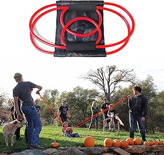 Water Balloon Launcher, T-shirt Launcher Super Long Distance 500 Yard, Water Balloons Slingshot Heavy Duty T shirt Launcher Water Balloon Launcher Slingshot for Children with 500 Water Balloon (Red)