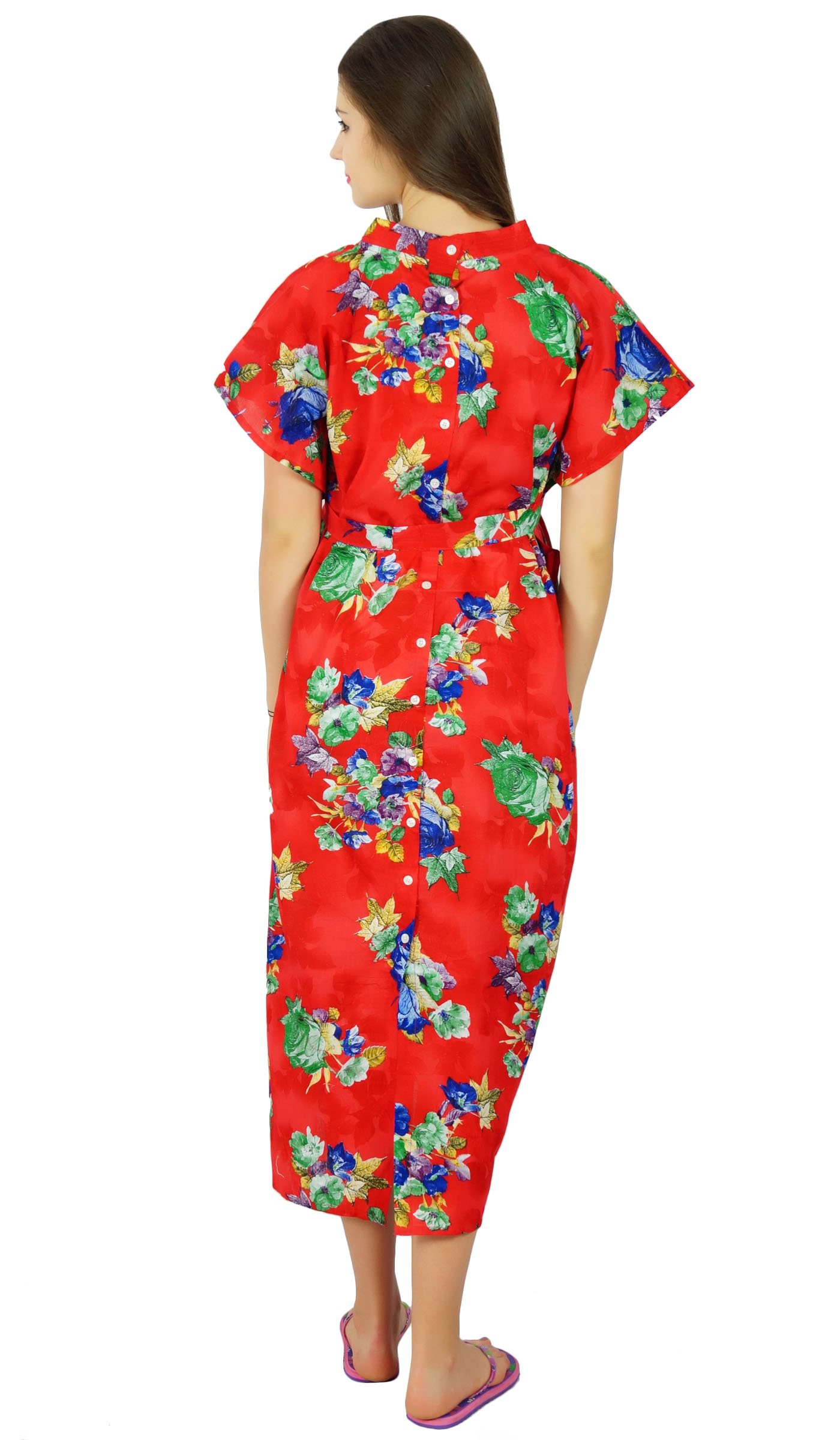 Bimba Maternity Delivery Gown Nursing Nacht tragen Front & Back Buttons Geschenk