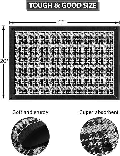 Miniatura 3 de Inslde - Tapete antideslizante y absorbente y resistente a la suciedad, tapete de entrada de bajo perfil para el interior de la casa, tapete lavable