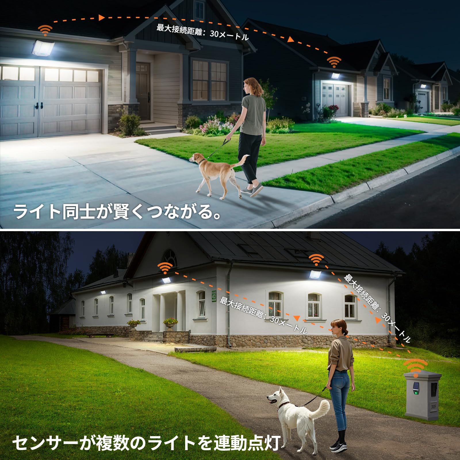 Amazon.co.jp: intelamp 大型 ソーラー センサーライト 屋外 分離式