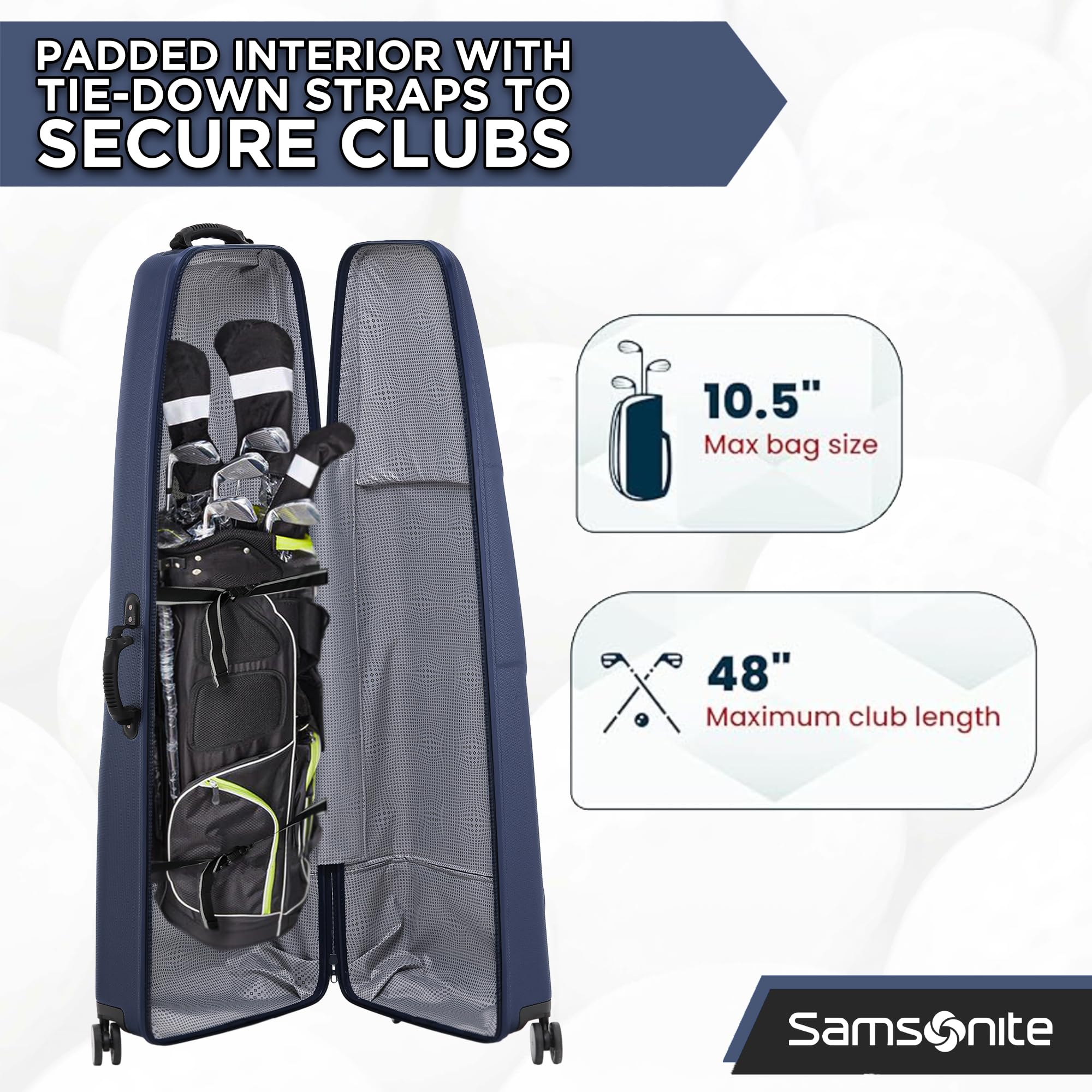 Amazon.com : Samsonite Tour Classic Golf Hard Case Golf Travel Bag