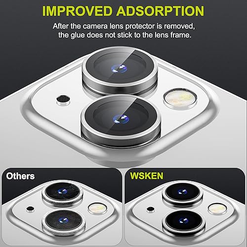 Miniatura 3 de WSKEN Protector de lente de cámara para iPhone 14 Plus (6.7 pulgadas)  iPhone 14 (6.1 pulgadas), modo de disparo nocturno, protector de pantalla de