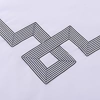 Vista 3 de Miller set de cobertor de algodón de 3 piezas., Algodón, Blanco/Gris, Full/ Queen