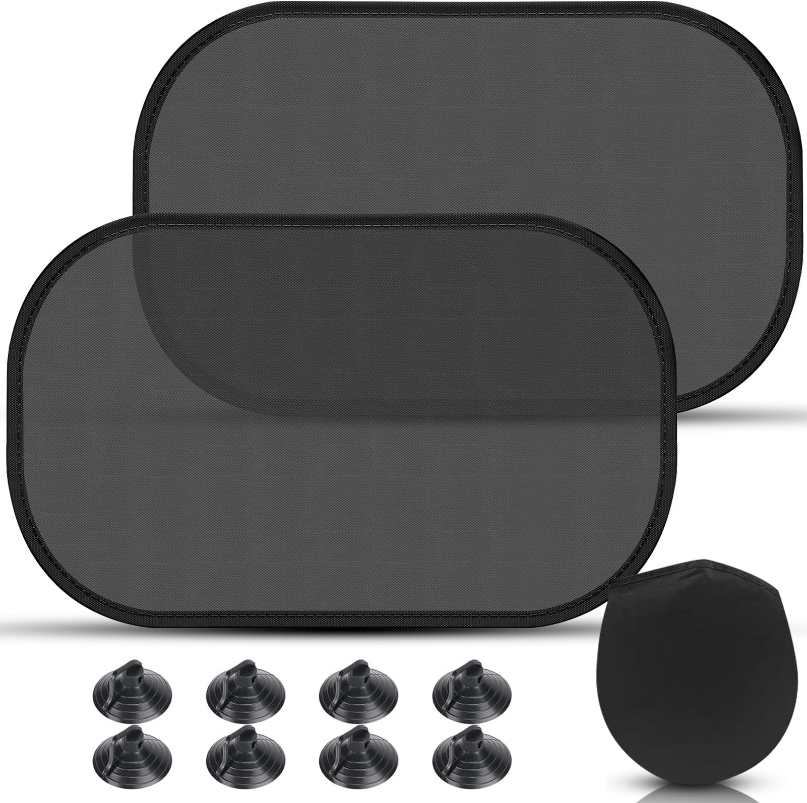 Auto Sonnenschutz Set - Heckscheibenblende + 4 Seitenschutz Mit UV Schutz Und Saugnäpfen