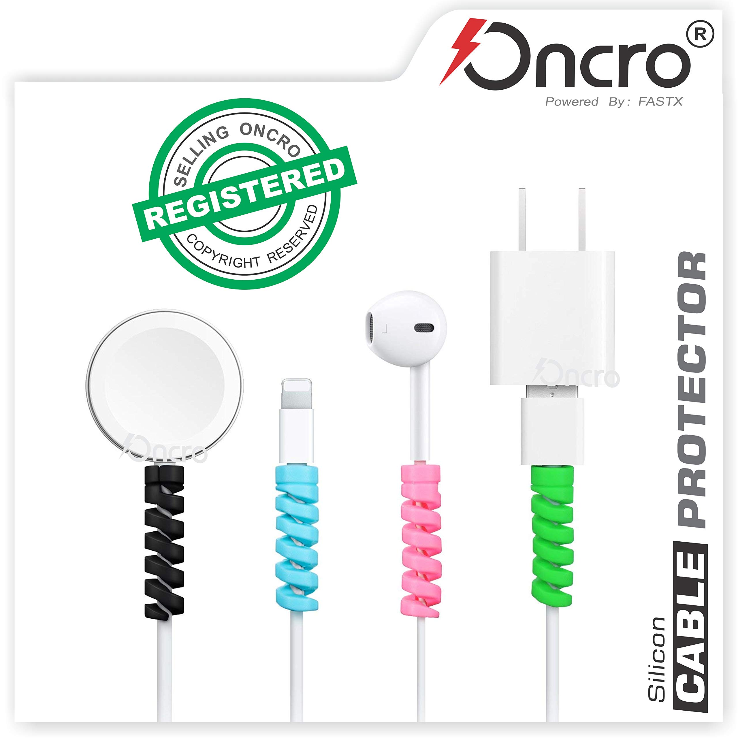 Oncro Spiral Charger And Usb Cable Protector For Iphone Lightning |  Desertcart Seychelles