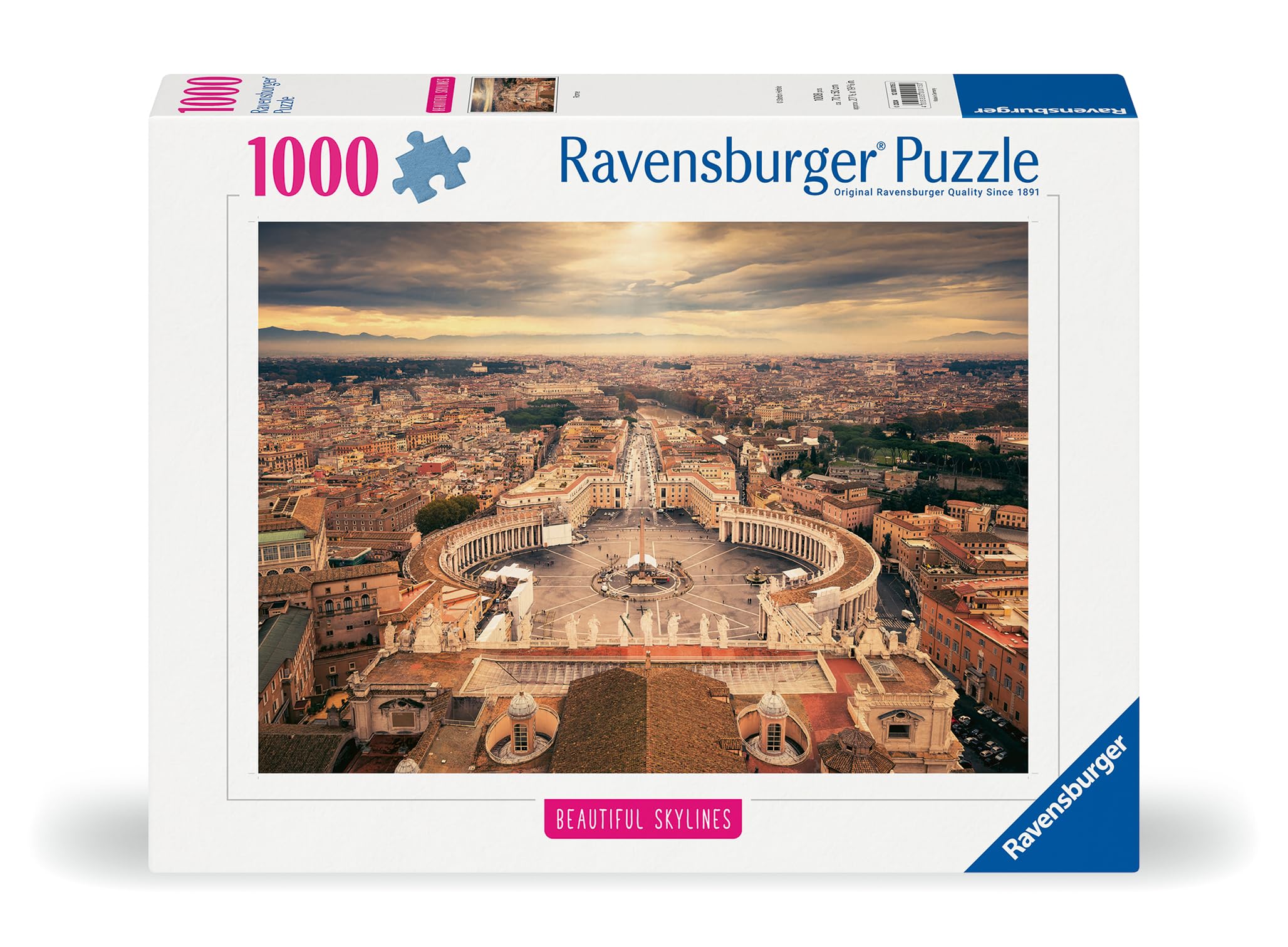 Ravensburger 12000015 - Roma - puzzle 1000 pezzi – puzzle adulti e ragazzi da 14 anni, puzzle adulti citta Roma