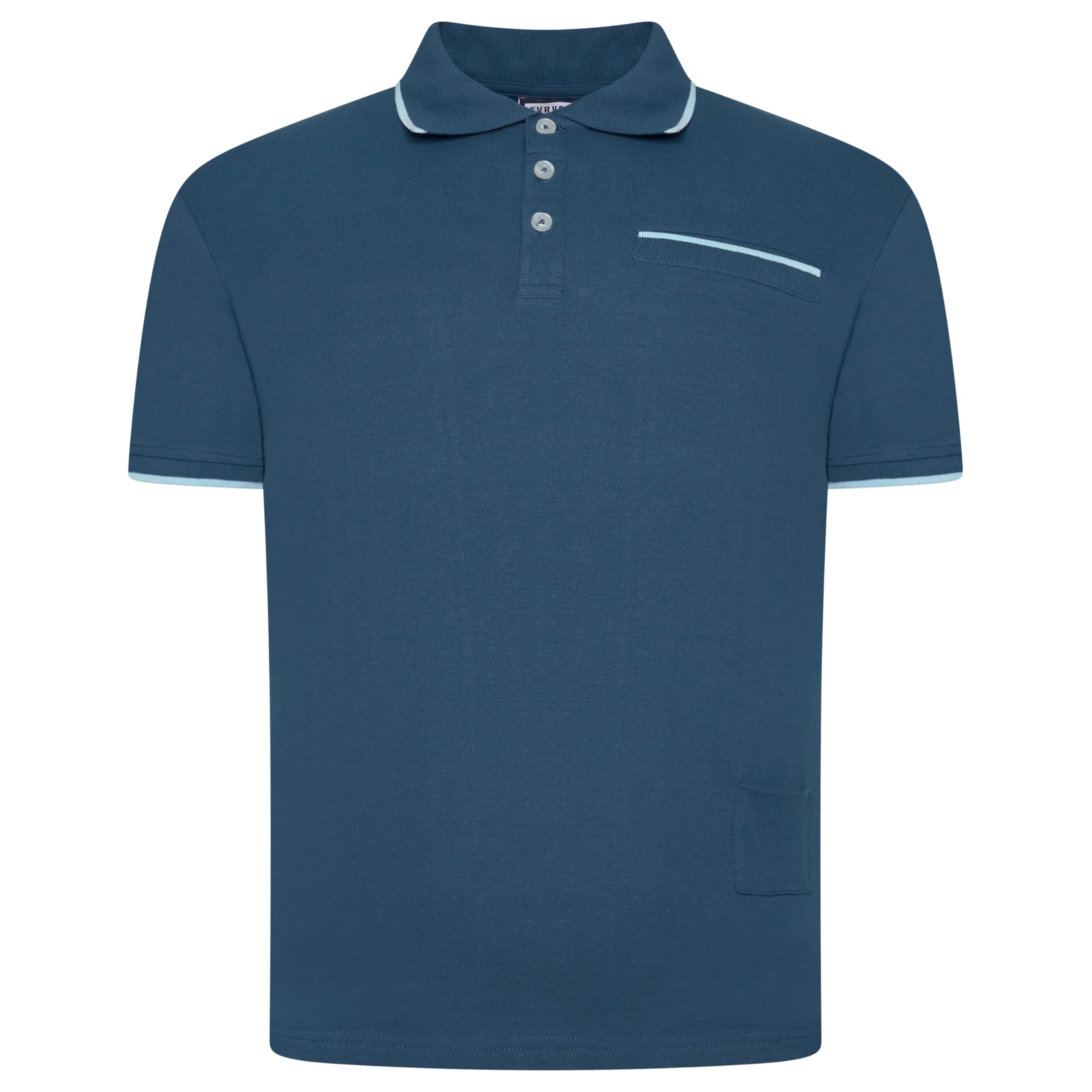 Urban Heritage Mens Contrast Tipped Short Sleeve Polo Shirt (UK, Alpha, S, Regular, Regular, Dark Blue)