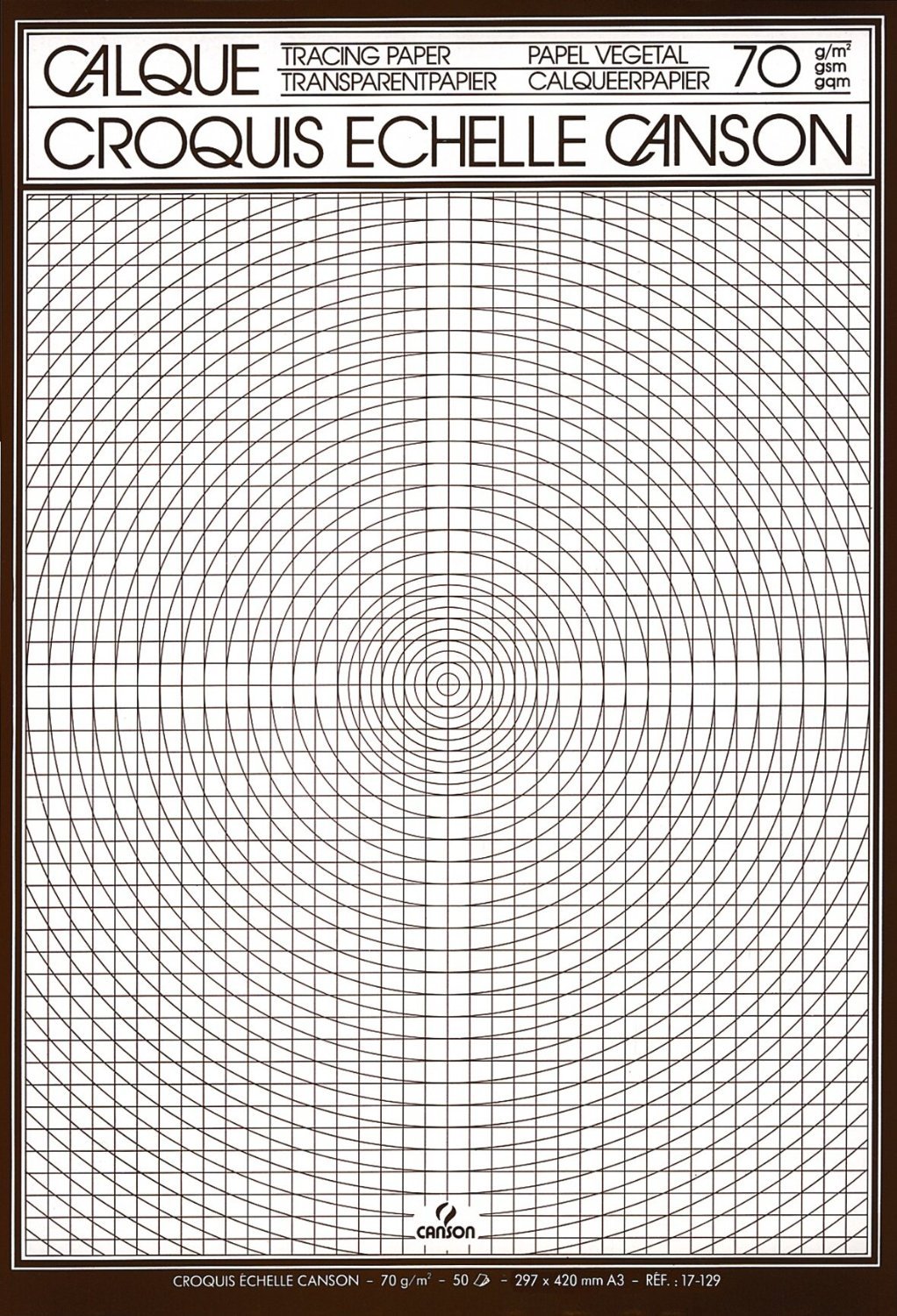Canson Calque Satin Croquis Papier calque A3 29,7 x 42 cm Translucide