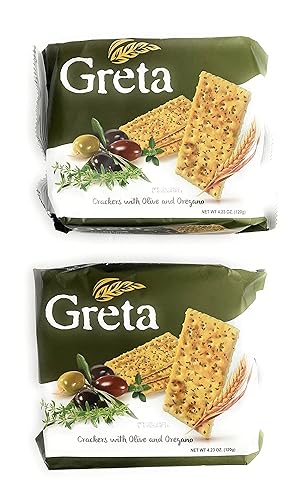 DLCUEL - Galletas con oliva y orégano, paquete de 2 unidades, 4.23 onzas cada una