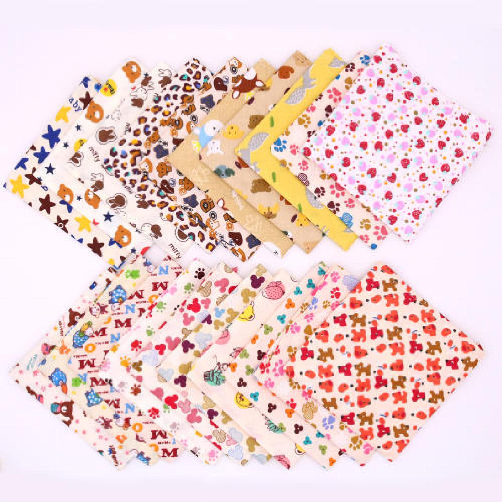 Bandanas pour chiens de style mixte mignon, chiot, chat, écharpe, accessoires de toilettage pour chiens de petite et moyenne taille, 60 pièces M