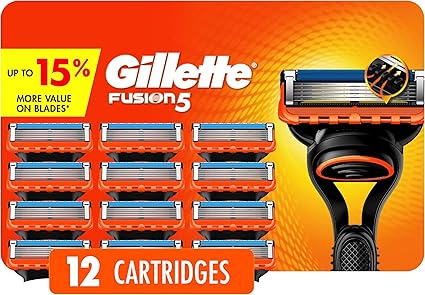 Gillette Fusion5 Men's Razor Blade Refills, 12 Refills