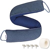 Vista 12 de TORRAMI Tapón de corriente de puerta de 38" debajo de la parte inferior Aislante de ruido de aire de 2.2LB, sello de protección del tapón de Gris