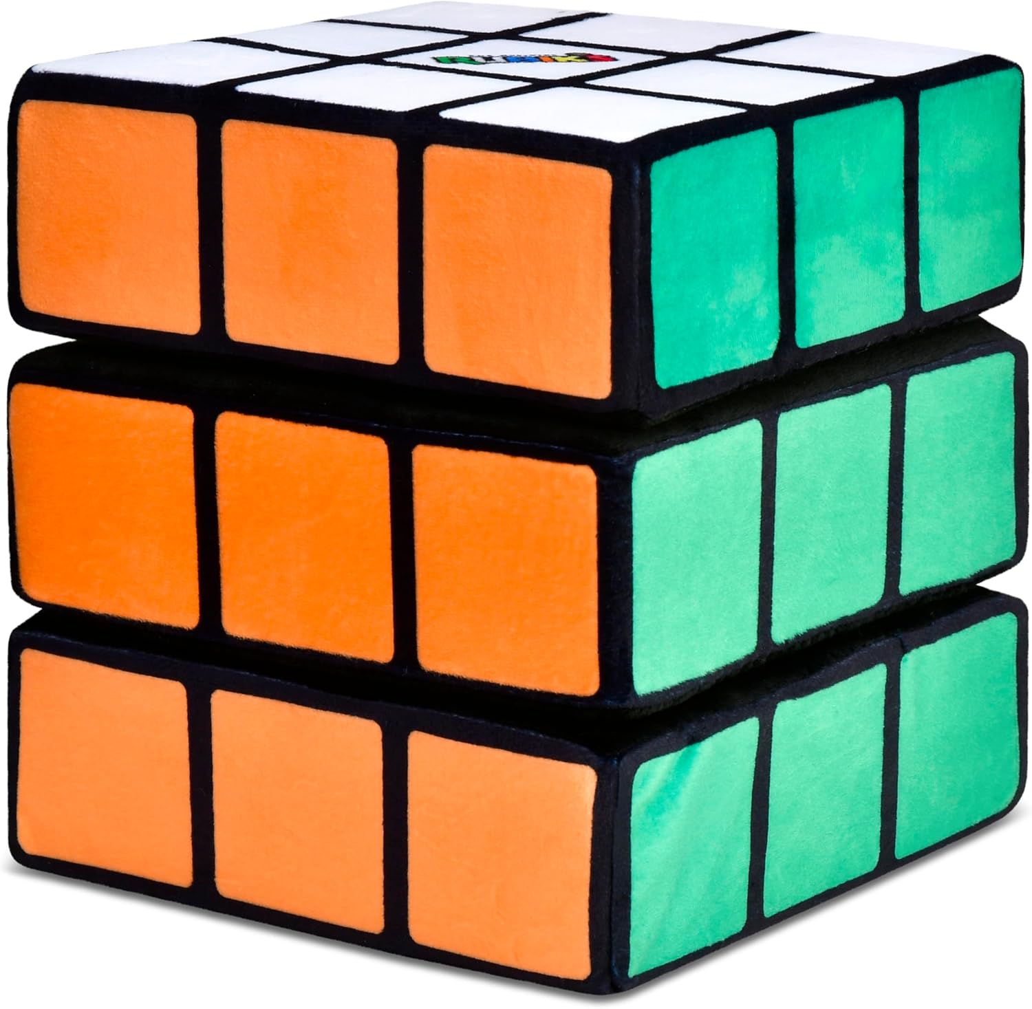 iscream Old School! Rubik's Cube Shaped Spinning 8" x 8" x 8" Accent Throw Pillow