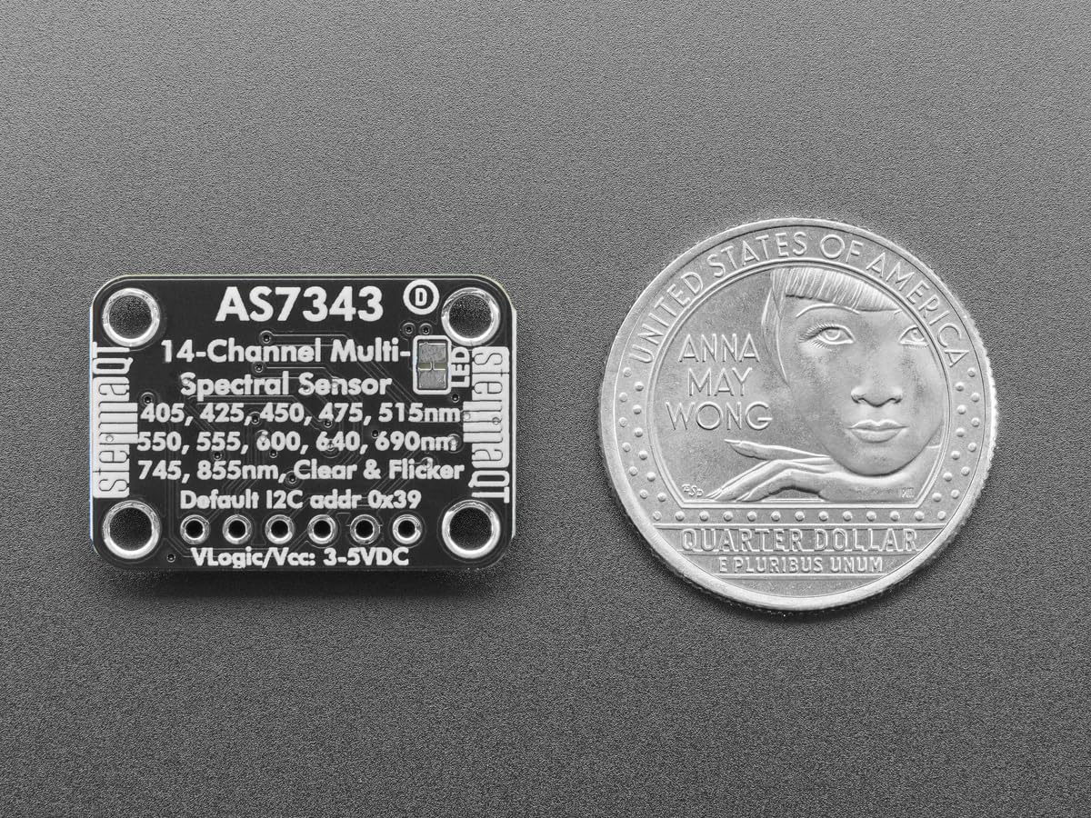 Adafruit AS7343 Module Breakout Capteur de Lumière/Couleur 14 Canaux - STEMMA QT/Qwiic, 6477
