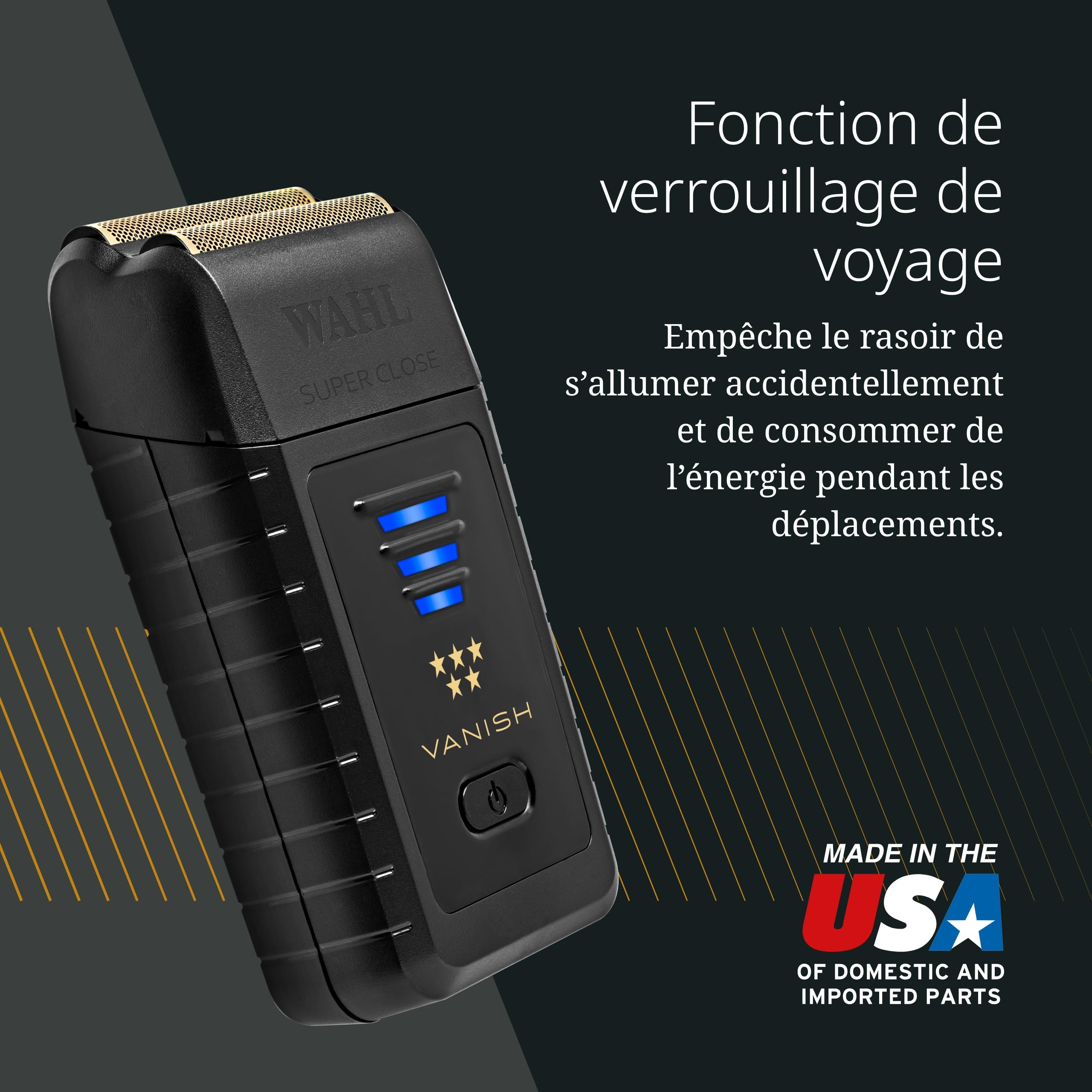 Wahl Vanish - Outil de finition - Rasoir pour un rasage doux et une finition propre