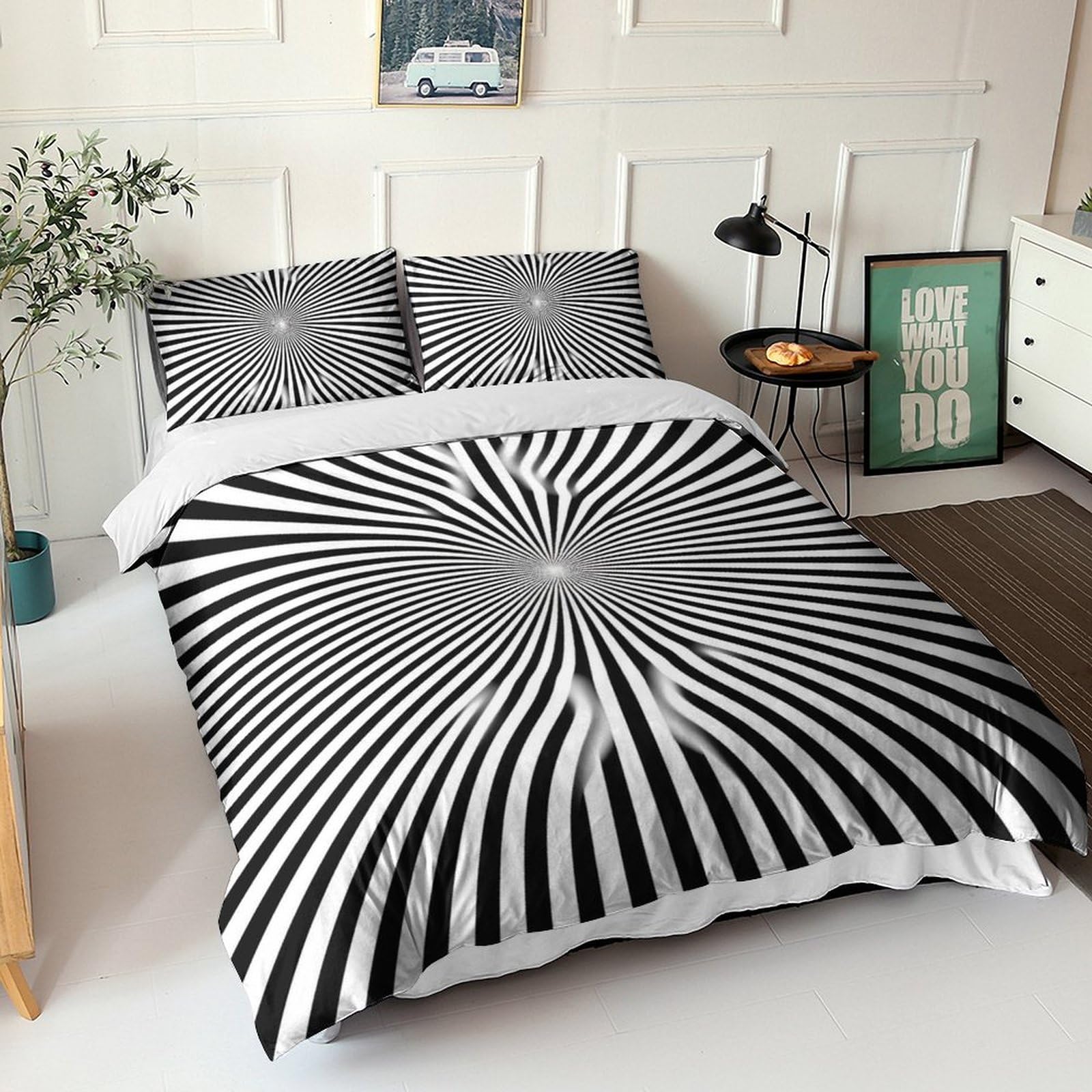 Parure housse de couette 3D Stripes finition haut de gamme