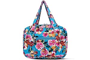 Blue Quilted Bible Cover for Women with Adjustable Straps