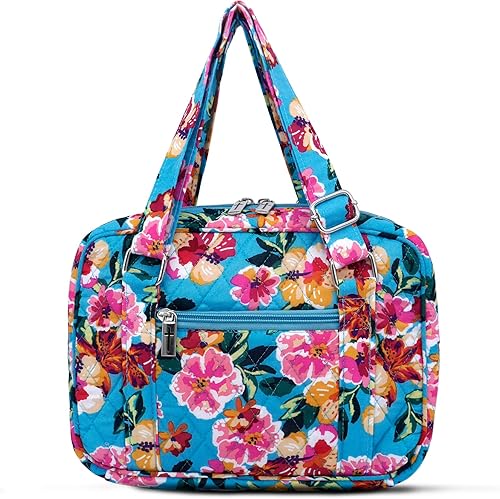 Funda para la Biblia para mujer con correas ajustables, color azul, extra grande, bolsa de transporte para la Biblia con bolsillo con cremallera,