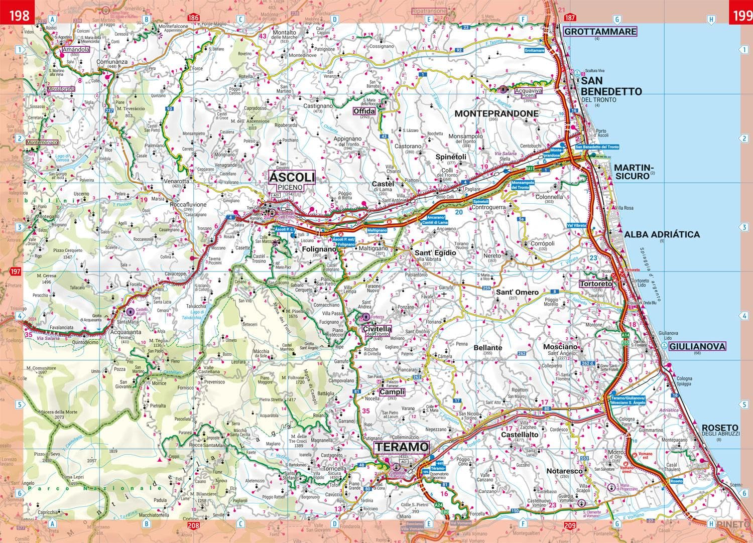 SUPERATLAS ITALIE: Straßenatlas mit Spiralbindung, Camping- und Stellplätze, Freizeitinfos: GAAI SP