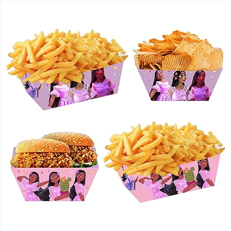 12PCS Isabella Encanto Paper Food Trays for Isabella's Birthday Party