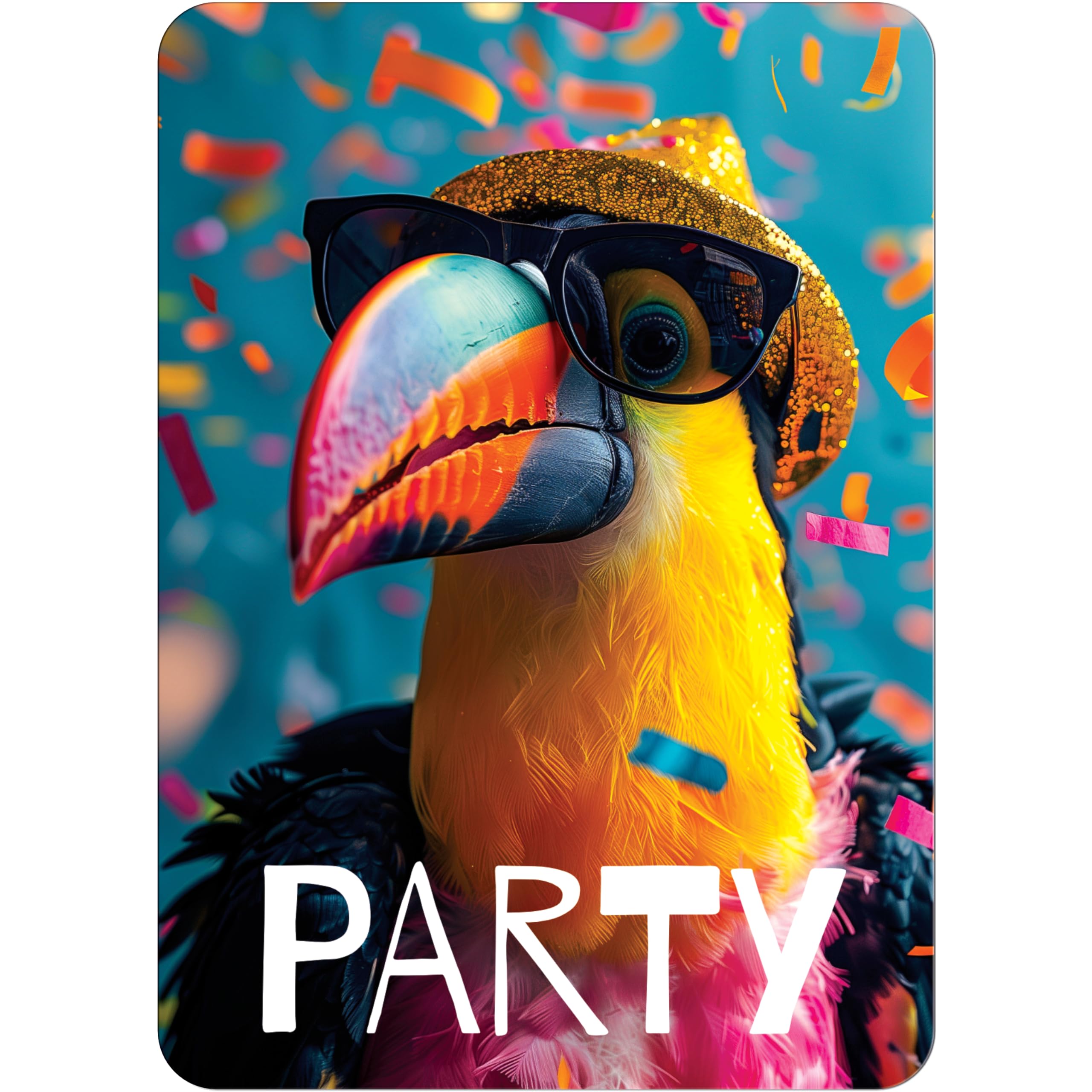 PACKLIST® Birthday and Party Invitation Cards - 12 Customizable Birthday Cards with Toucan for Your Party! With this Invitation It Will Be a Success. Let's PARTY!